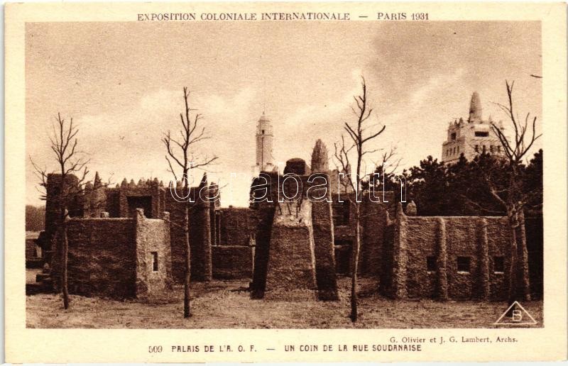 1931 Paris, Exposition Coloniale Internationale; Palace of A.O.F., Sudanese street