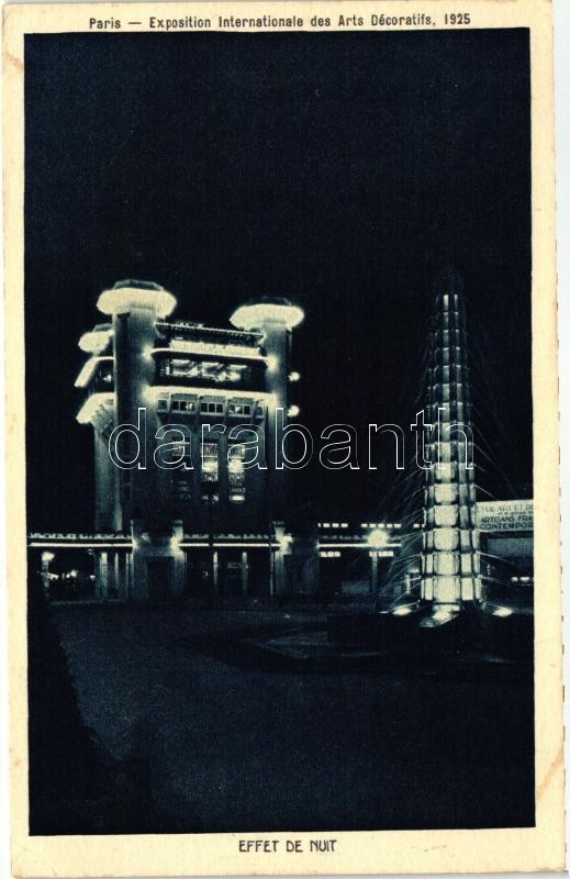 1925 Paris, Exposition Internationale des Arts Decoratifs, night