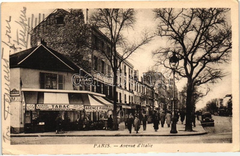 Paris, Avenue d'Italie / street, tobacco shop, automobile,