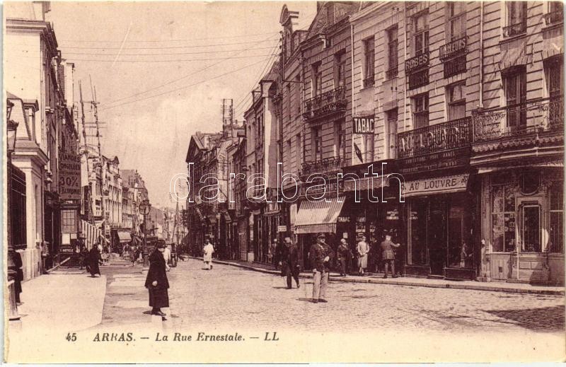 Arras, Rue Ernestale / street, tobacco shop