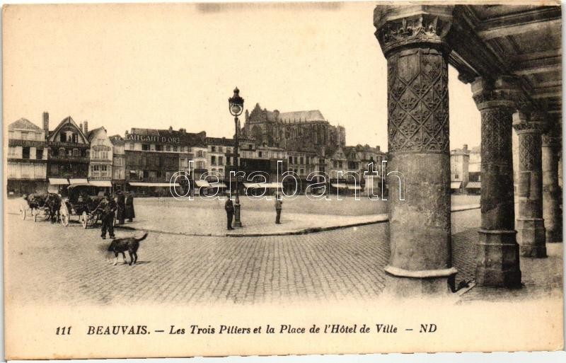 Beauvais, Trois Piliers, town hall square