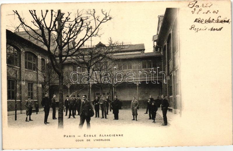 Paris, Ecole Alsacienne, Cour de l'Horloge / school, court yard