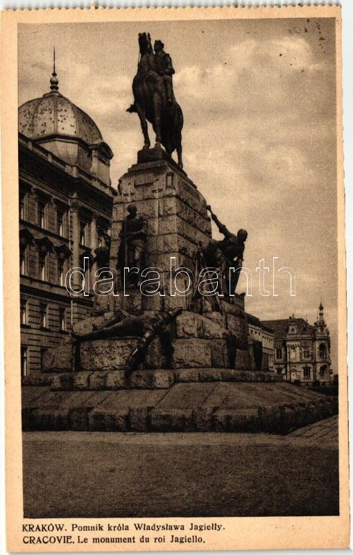 Kraków, Cracovie; Pomnik króla Wladyslawa Jagielly / Wladyslaw Jagiello statue