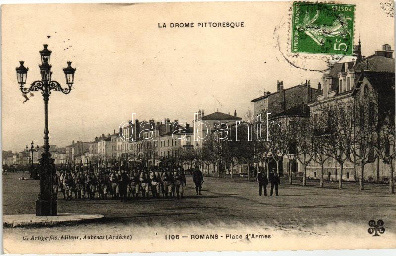 Romans-sur-Isere, Place d'Armes / soldiers