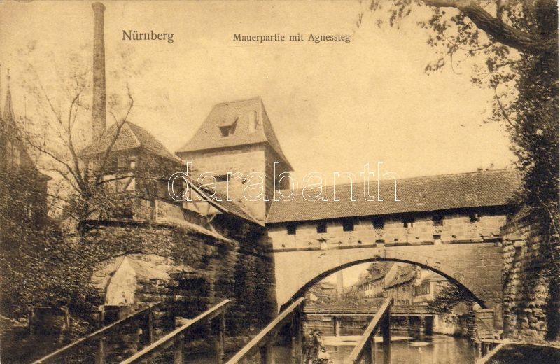 Nürnberg, Mauerpartie, Agnessteg / bridge