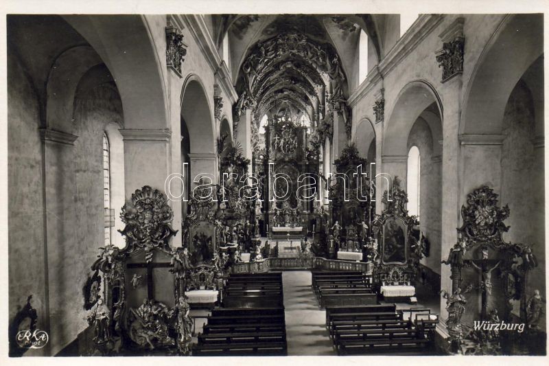 Würzburg, Augustinerkirche, Mittelschiff / church, nave, interior