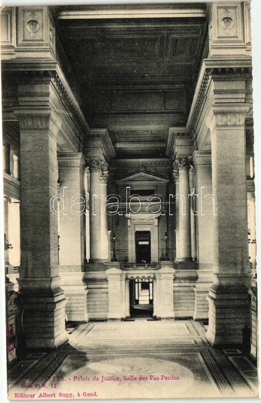 Brussels, Bruxelles; Palace of Justice, Pas-Perdus hall, interior