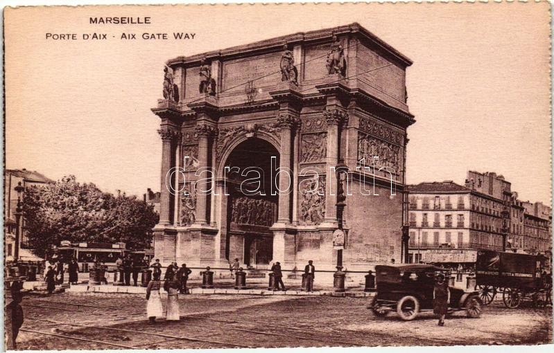 Marseille, Porte d'Aix / gate, automobile, tram