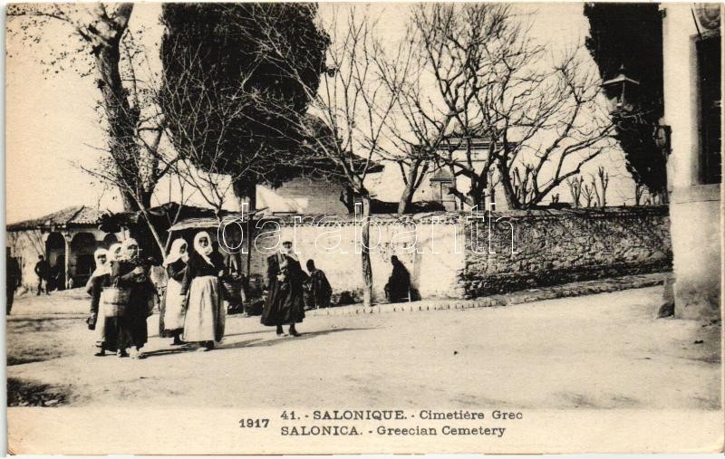 Thessaloniki, Salonique; Greek cemetery, folklore