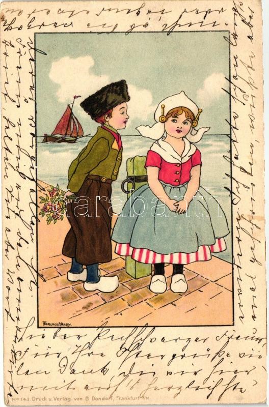 Holland gyerekek, B. Dondorf No. 143. litho s: Florence Hardy, Dutch children, B. Dondorf No. 143. litho s: Florence Hardy