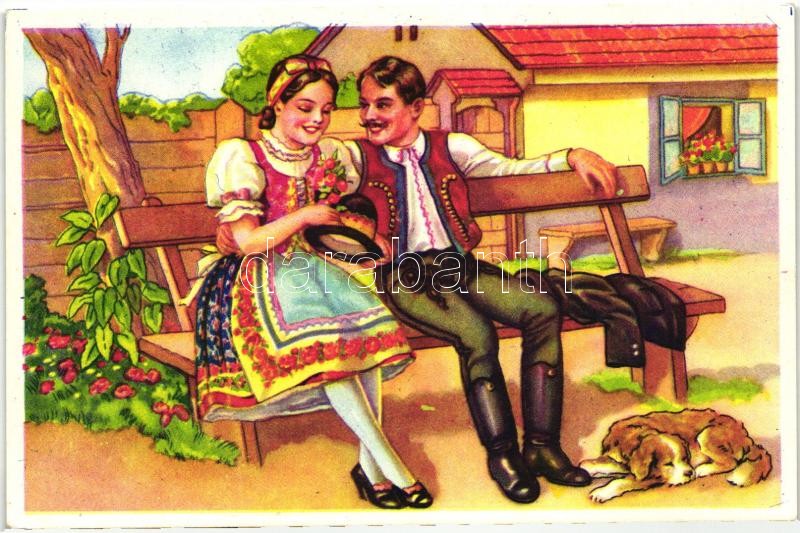 Hungarian folklore, couple, Magyar folklór, pár