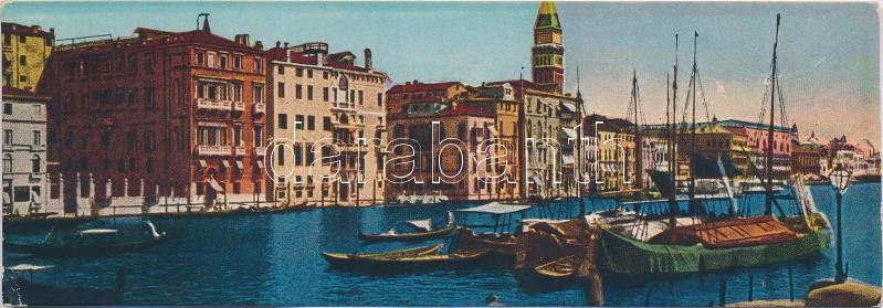 Venice, Venezia; Canal Grande, Gli Aléberghi, minicard (13,7 cm x 4,7 cm)