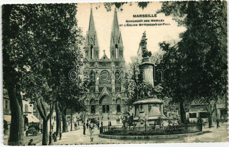 Marseille, Monument des Mobiles, Eglise St. Vincent de Paul / monument, church, automobil