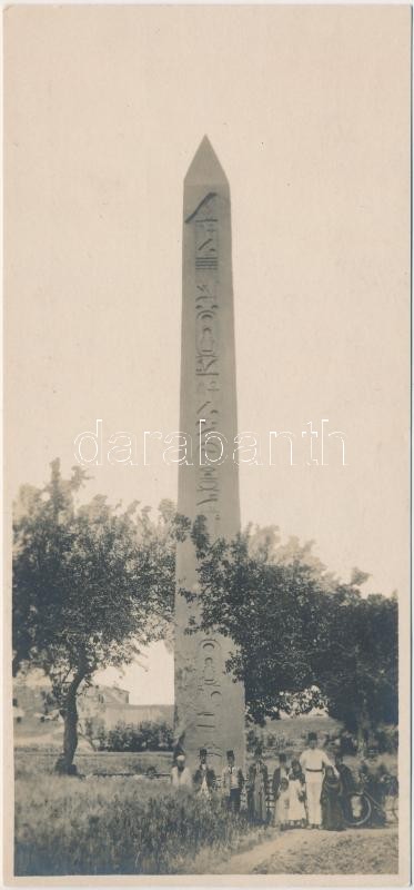 Cairo, Le Caire; Obelisk of Heliopolis of Matarieh, minicard (6,8 cm x 14,7cm)