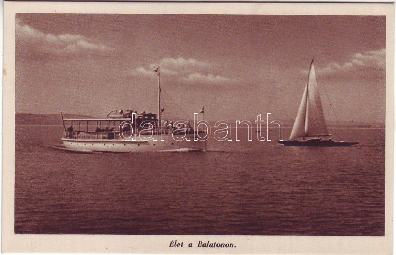 Balaton, gőzhajó, vitorlás hajó