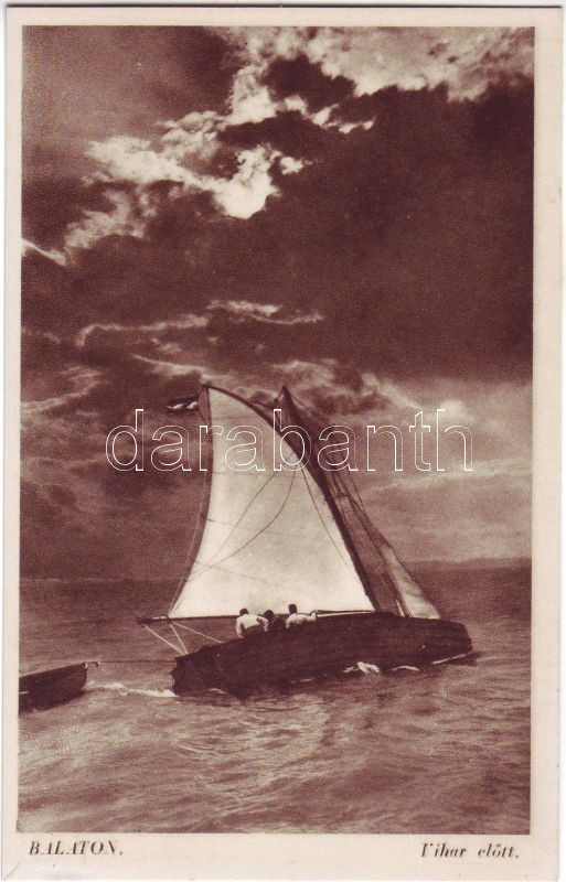 Balaton, vitorlás hajó, vihar előtt