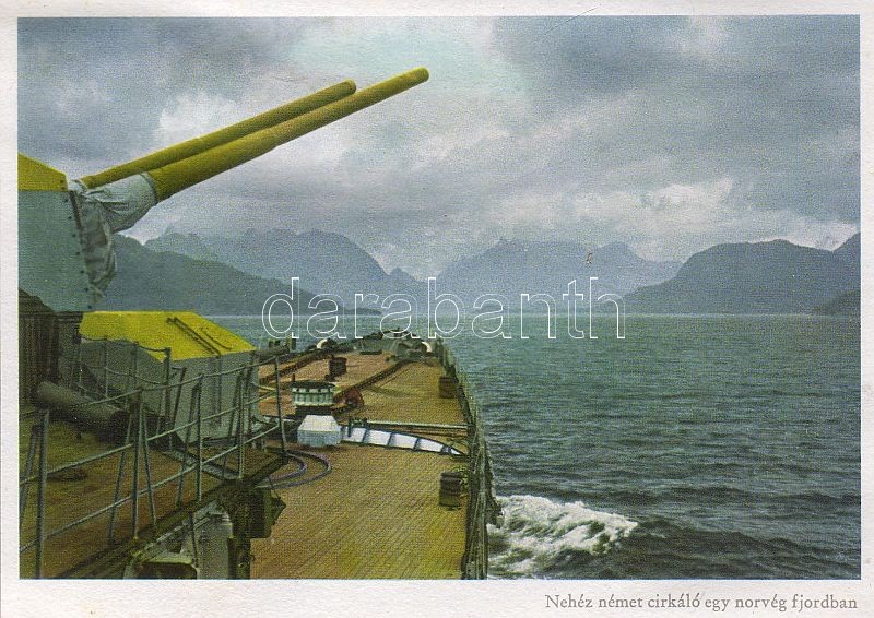 Norvég fjordok, nehéz német cirkáló, WWII, Norwegian fjords, German heavy cruiser, WWII