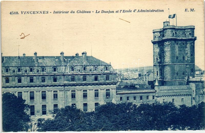 Vincennes, Castle, dungeon, Administration school