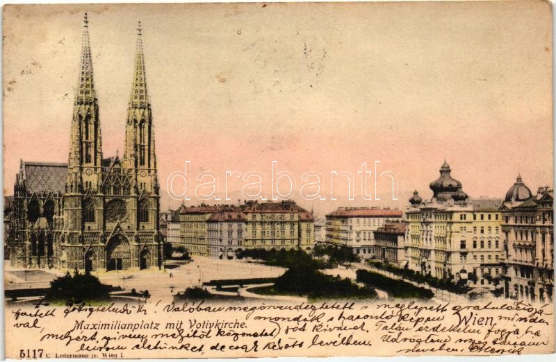 Vienna, Wien; Maximilienplatz, Votivkirche