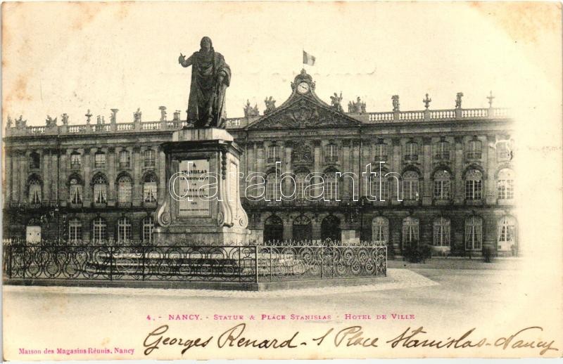 Nancy, Stanislas square and statue, town hall