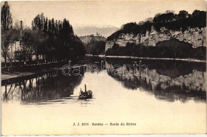 Geneva, river banks of Rhone