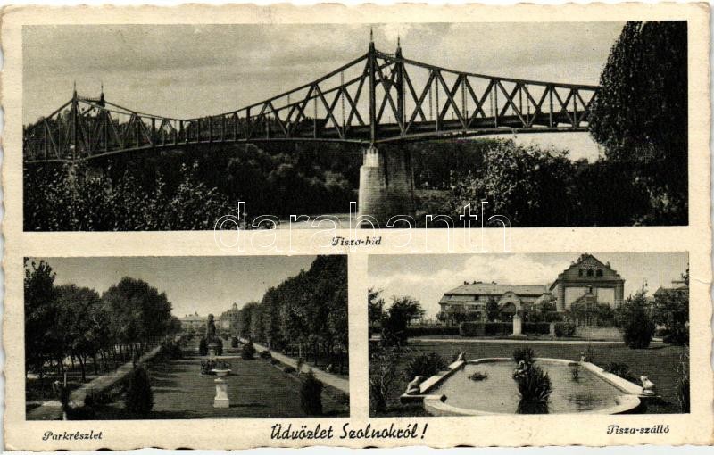 Szolnok, Tisza híd és szálló, park