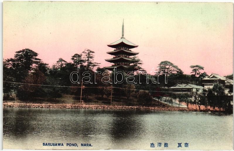 Nara, Sarusawa pond, Pagoda, Nara, Sarusawa tó, pagoda