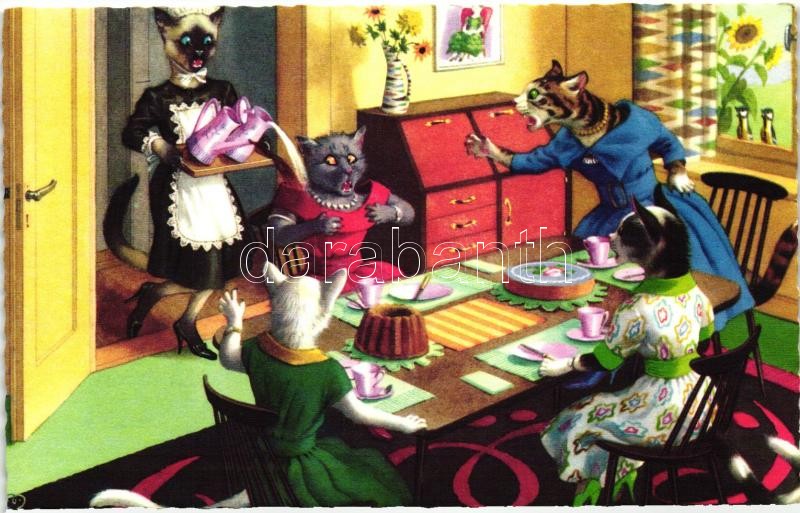Tea party of cat ladies, Colorprint Special 2269/6, Teázó macskahölgyek, Colorprint Special 2269/6
