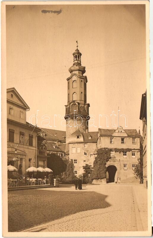 Weimar, Kaffee und Konditorei / castle tower, cafe and confectionery