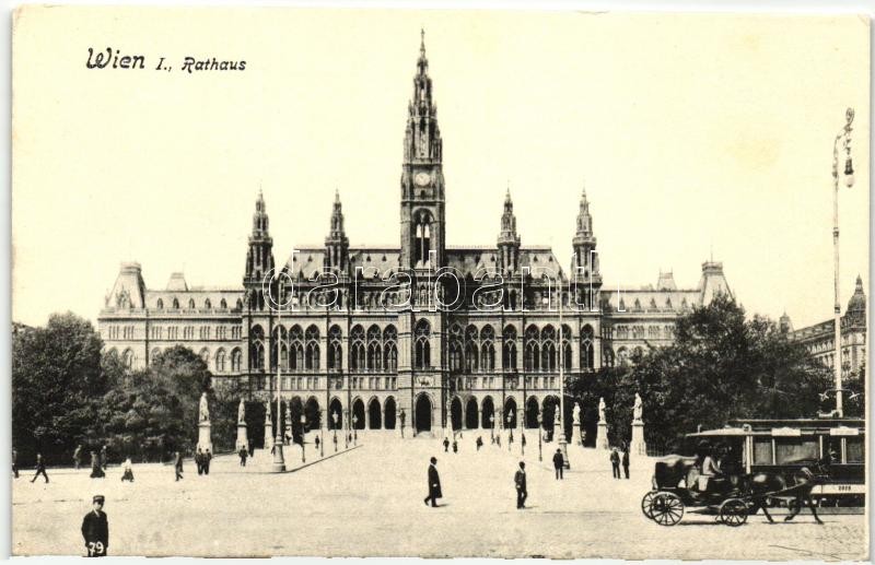 Vienna, Wien I. Rathaus / town hall, tram