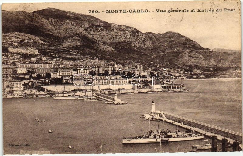 Monte Carlo, entry to the port