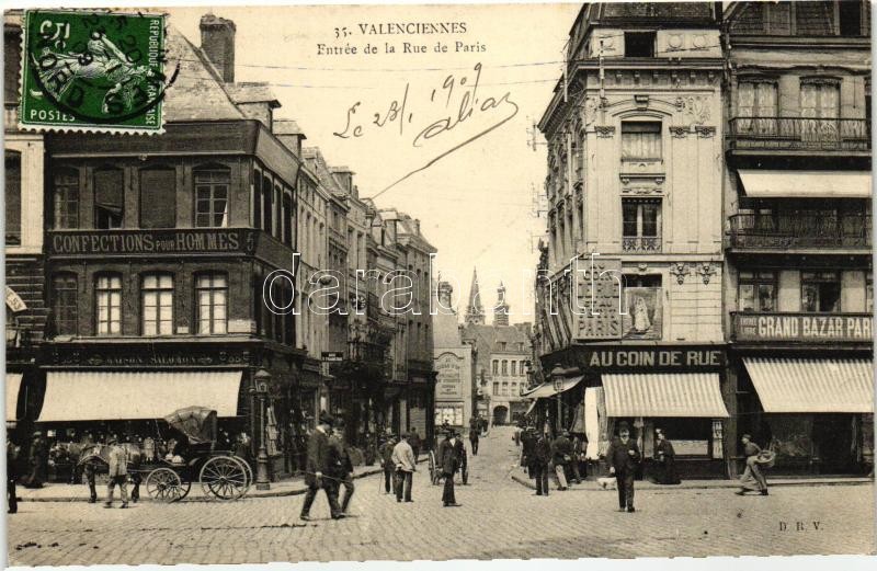 Valenciennes, Entrée de la Rue, Grand Bazar / street, shops