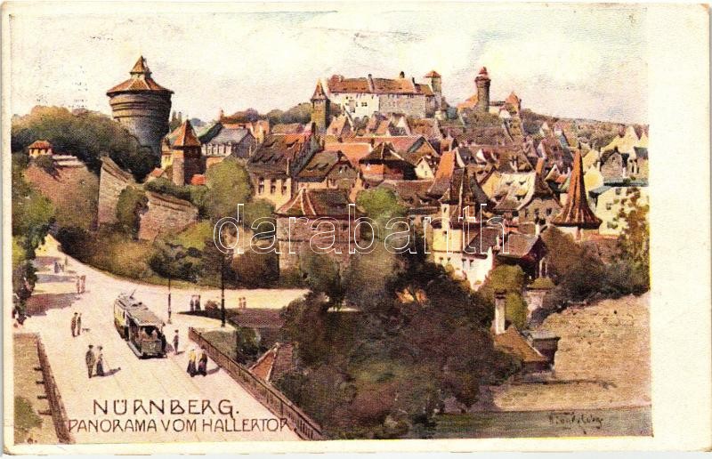 Nürnberg, tram, artist signed