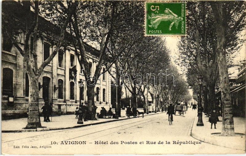 Avignon, Hotel des Postes, Rue de la Republique / hotel, street,