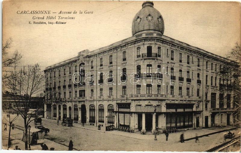 Carcassonne, Avenue de la Gare, Grand Hotel Terminus, Cafe