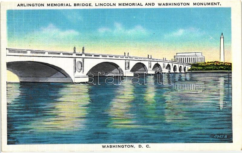 Washington, Arlington Memorial Bridge, Lincoln Memorial, Washington Monument