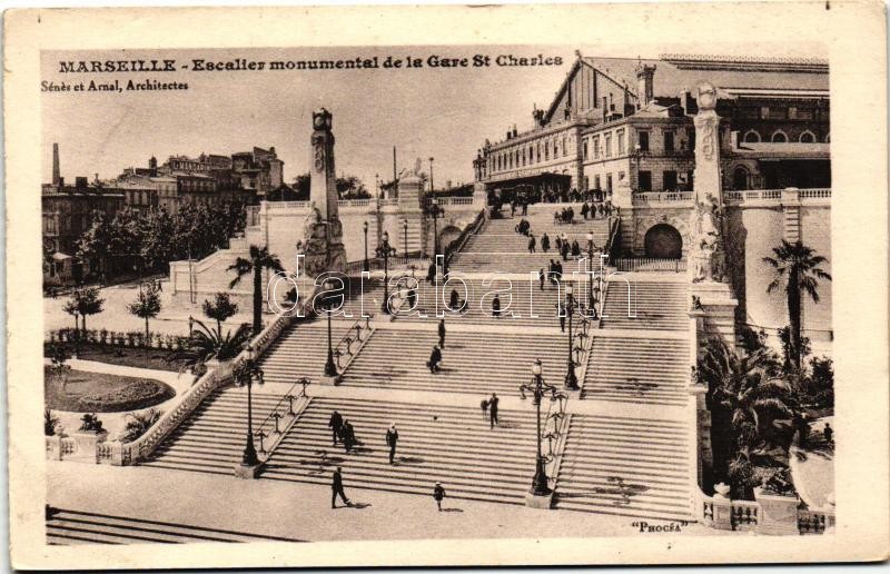 Marseille, Escalier monumental de la Gare St. Charles / railway station