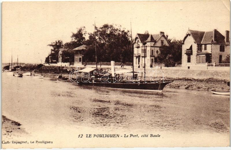 Le Pouliguen, Le Port, cote Baule / port, ships