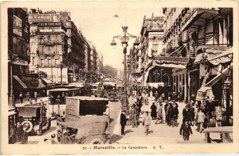 Marseille, La Cannebiere / street, automobiles