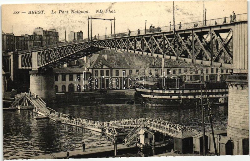 Brest, Le Pont National / bridge, steamship
