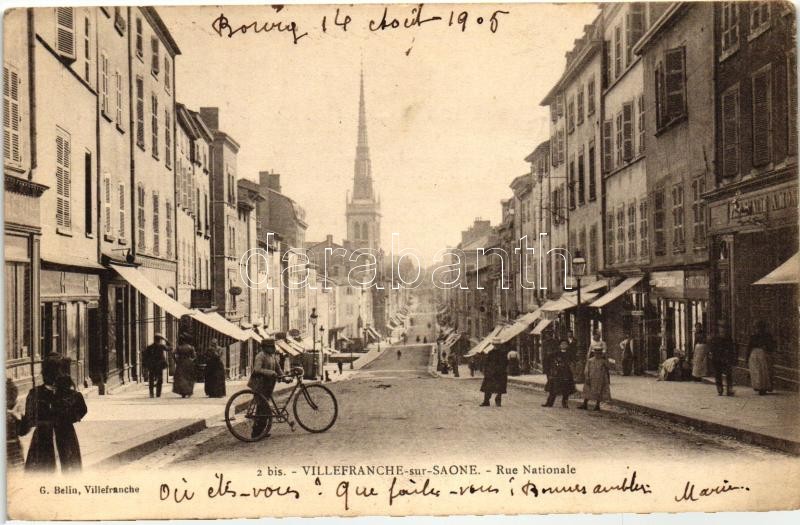 Villefranche-sur-Saone, Rue Nationale / street, shops