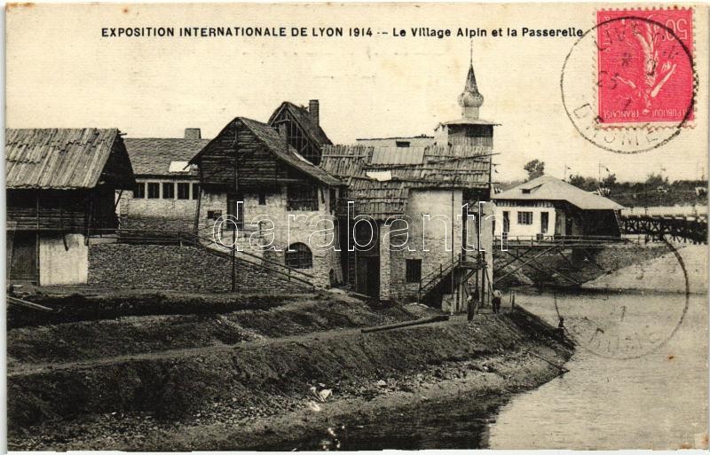 1914 Lyon, Exposition Internationale, Village Alpin, Passerelle