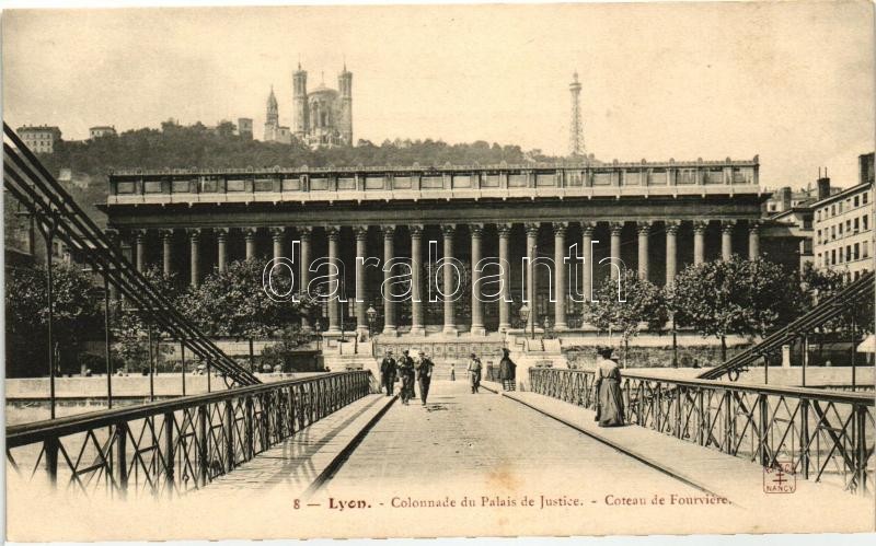 Lyon, Colonnade du Palais de Justice, Coteau de Fourviere /palace of justice, bridge