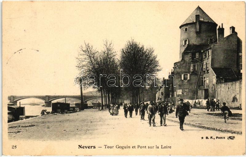 Nevers, Tour Goguin, Pont sur la Loire / tower, bridge