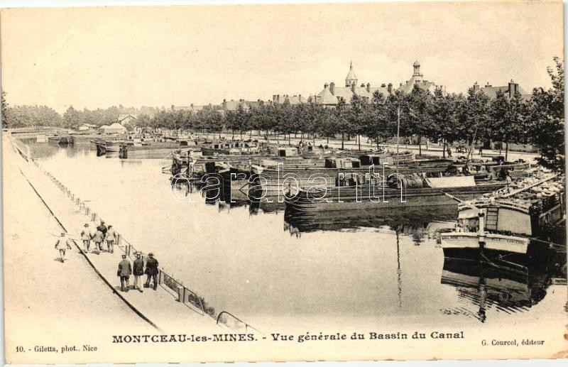 Montceau-les-Mines, Bassin du Canal / port, barges