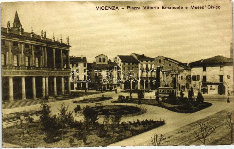 Vicenza, Piazza Vittorio Emanuele, Museo Civico / square, museum, tram