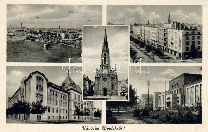 Novi Sad, church, bridge, Újvidék, templom, híd
