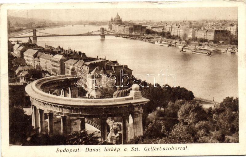 Budapest, Dunai látkép a Szent Gellért szoborral