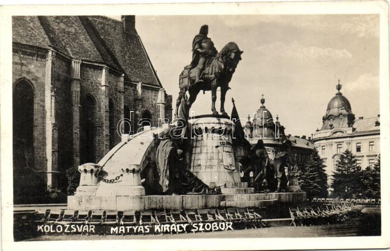 Cluj, statue, Kolozsvár, Mátyás király szobor