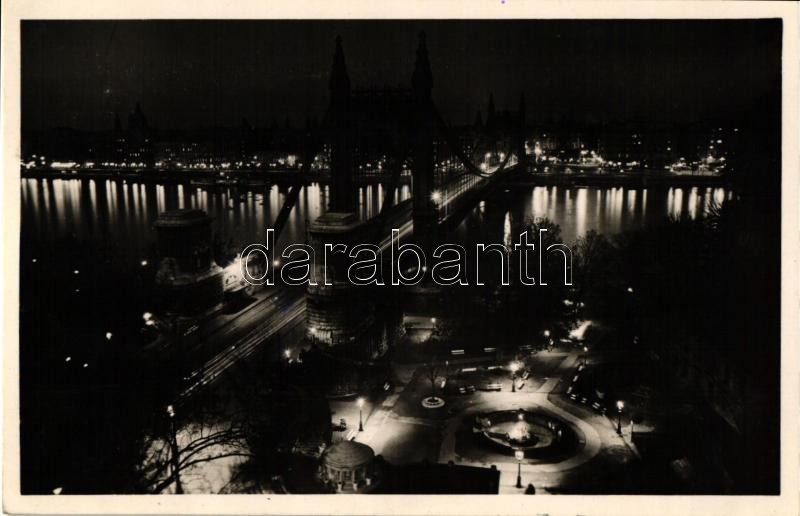 Budapest, Erzsébet híd, este